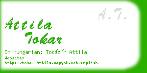 attila tokar business card